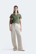 Cropped Polo Shirt