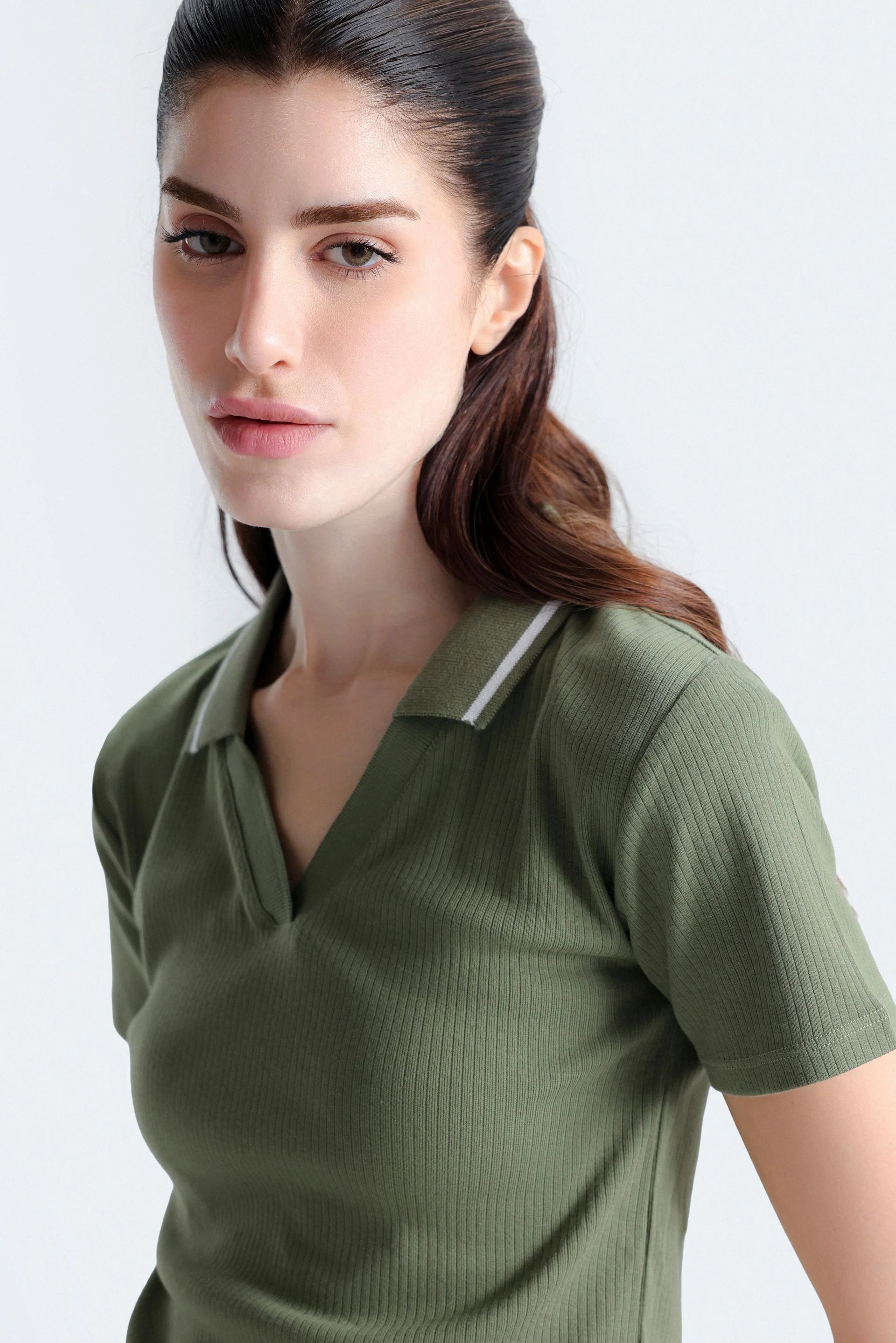 Cropped Polo Shirt