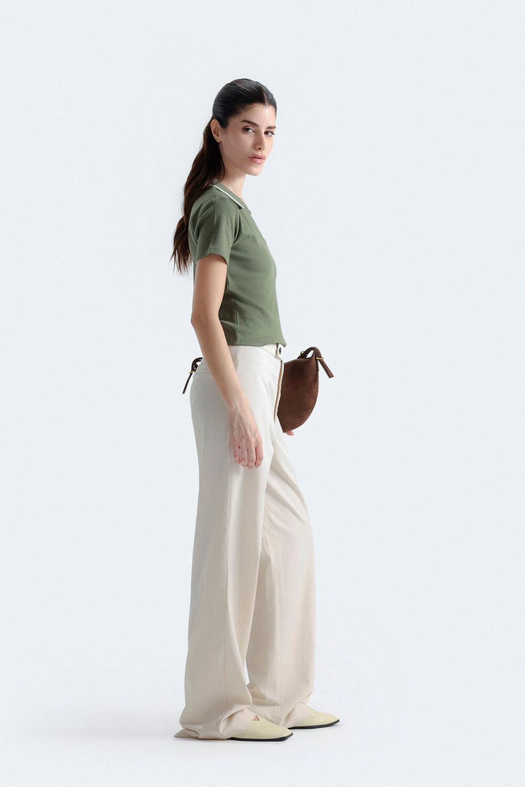 Cropped Polo Shirt