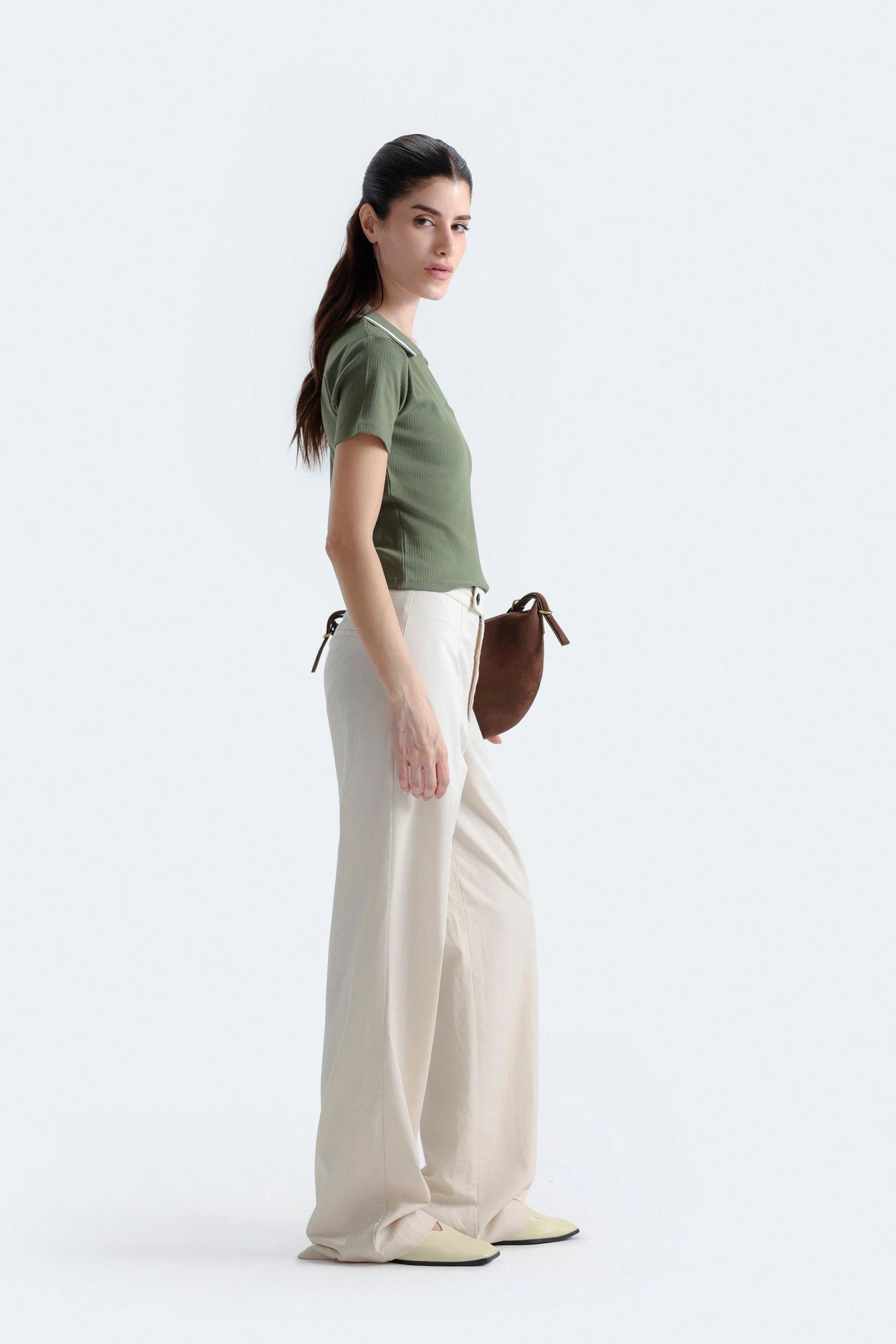 Cropped Polo Shirt
