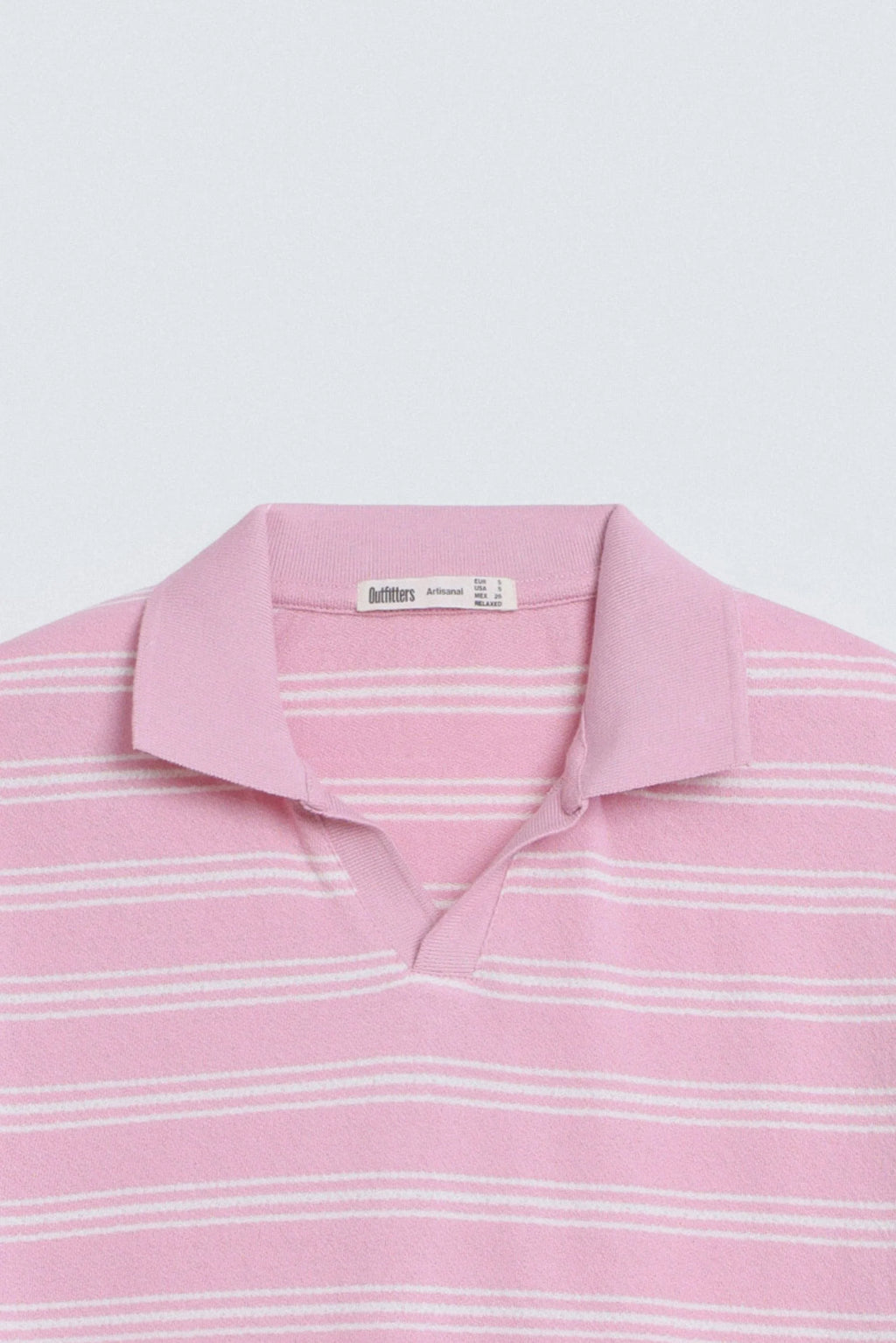 Cropped Striped Polo Shirt