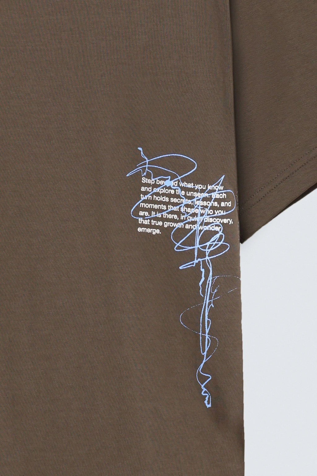 Slogan Print T-Shirt With Label Patch