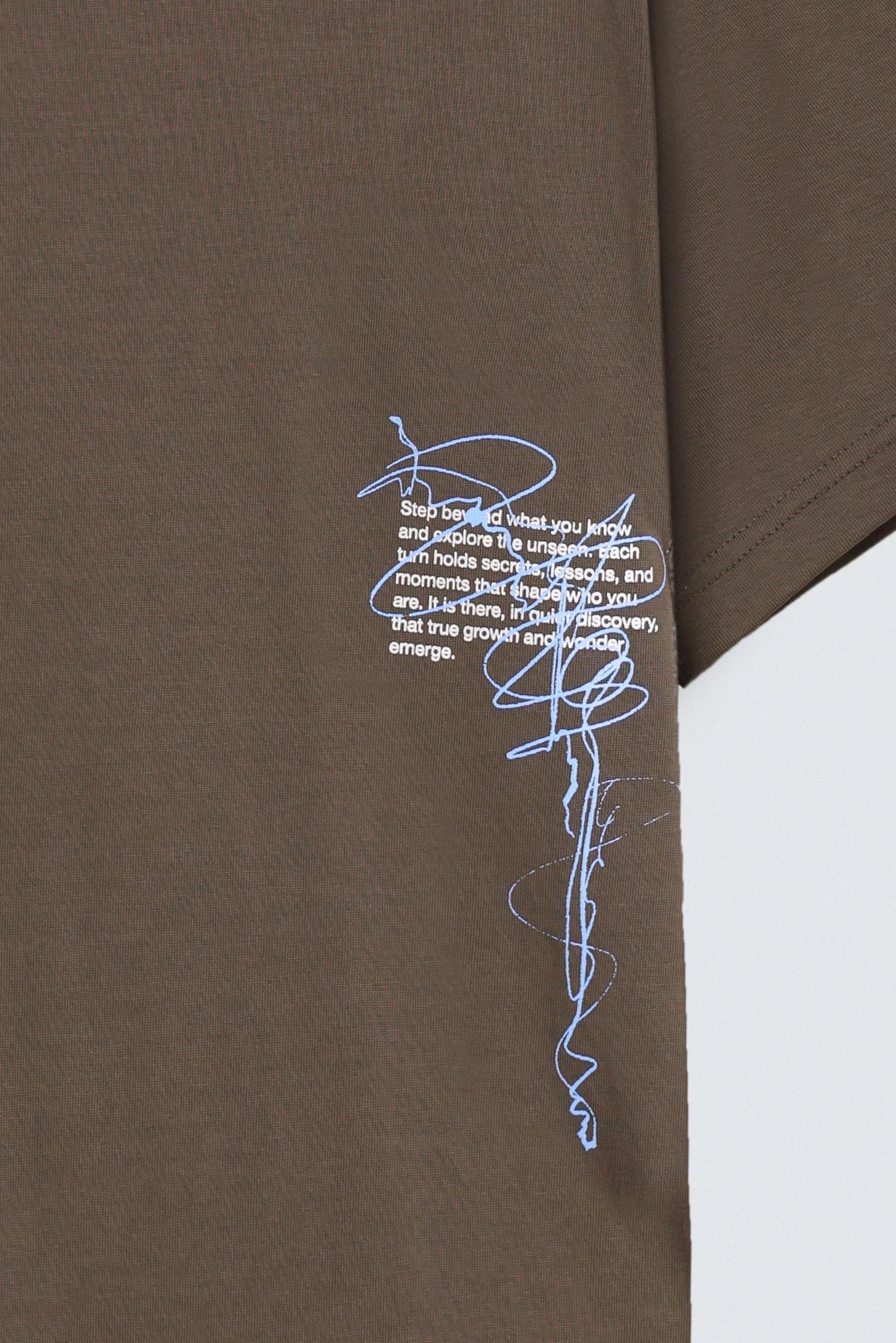 Slogan Print T-Shirt With Label Patch