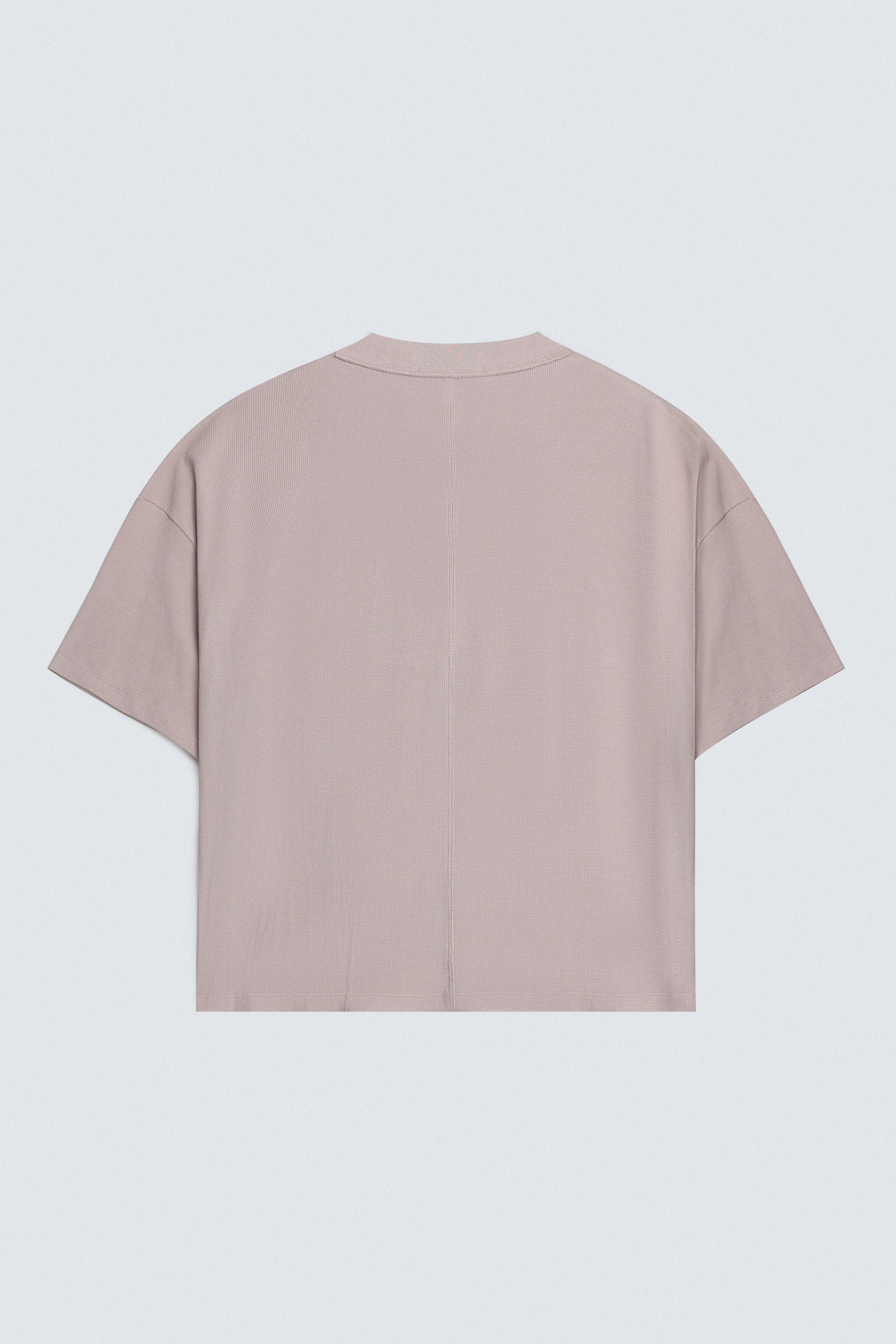 Textured Slogan Print T-Shirt
